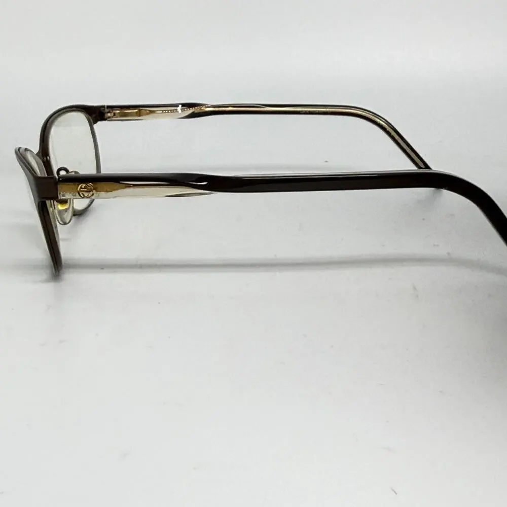 Gucci GG 1656 4sl Eyeglasses Frames‎ brown Gold Clear Full Rim 53-16 20519